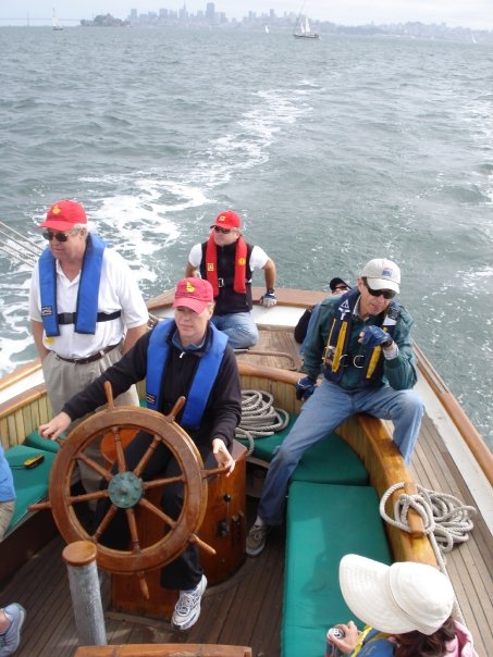 Captain Lexi Ford driving Yankee hard in a race