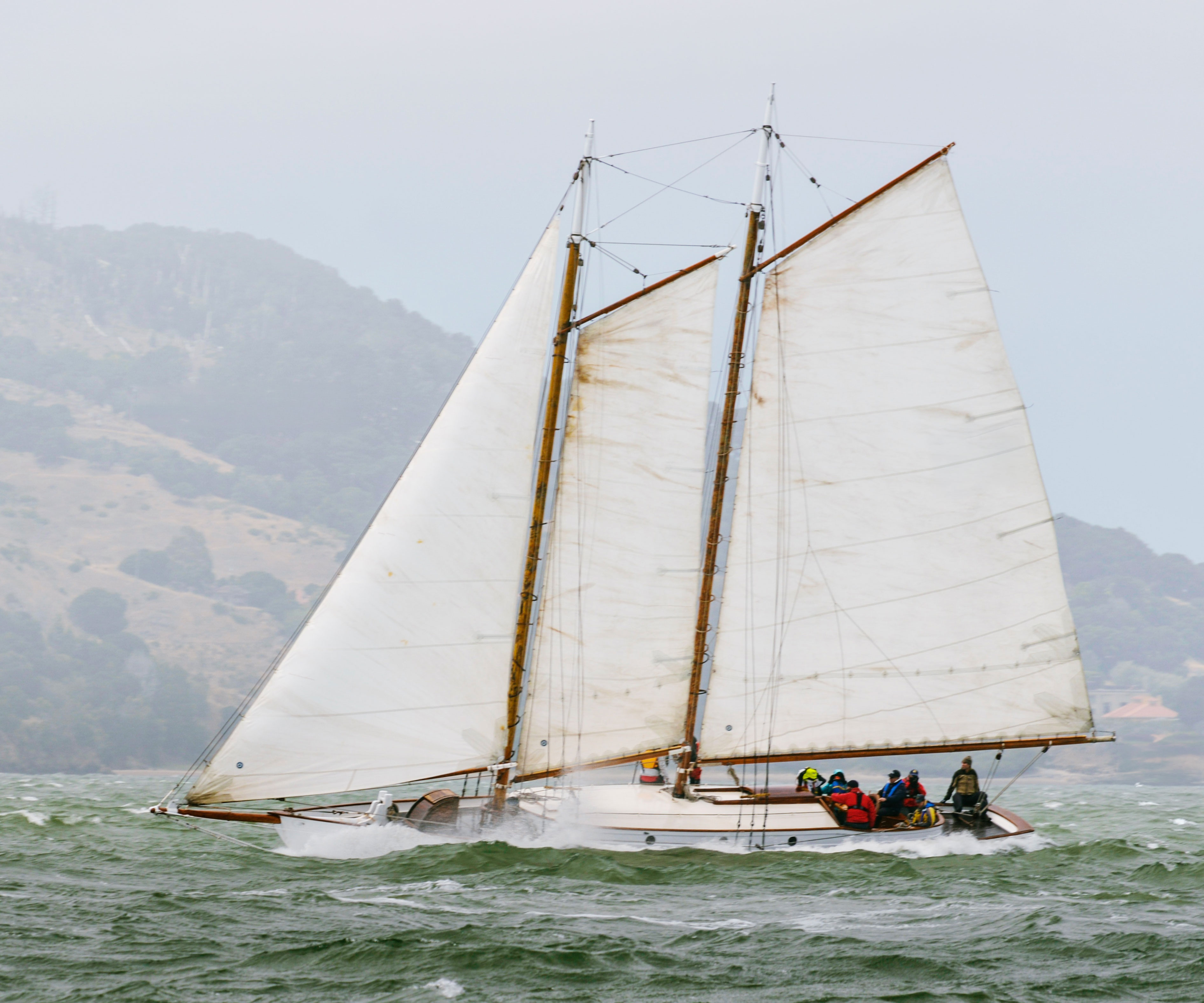 The schooner Yankee under sail